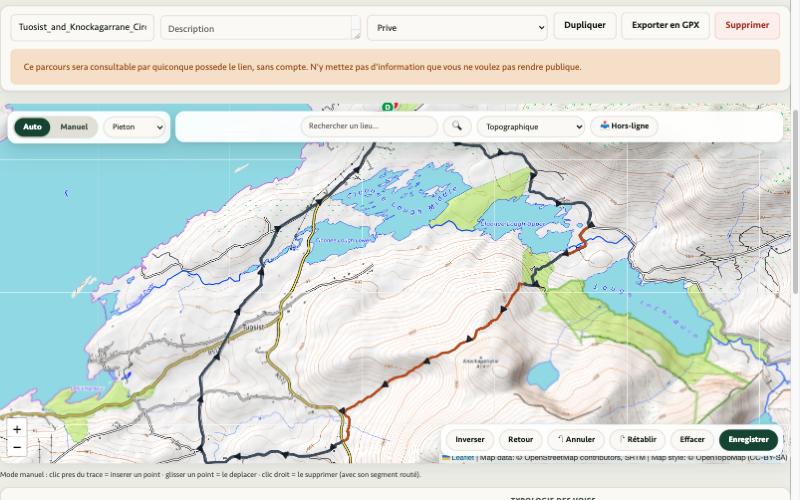 Visibilité d'un parcours
